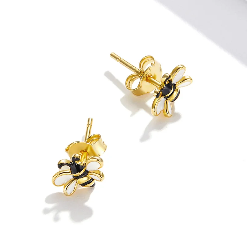 (image for) Pandora Style Cartoon Bee Stud Earrings - SCE1182 - View 2