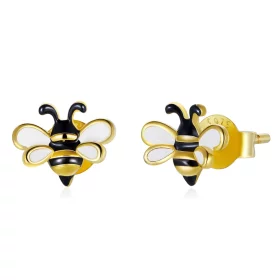 Pandora Style Cartoon Bee Stud Earrings - SCE1182