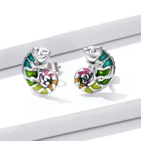Pandora Style Chameleon Stud Earrings - BSE587 Pandora Style Chameleon Stud Earrings - BSE587