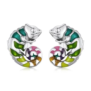 (image for) Pandora Style Chameleon Stud Earrings - BSE587