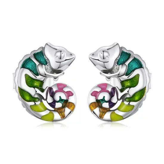 Pandora Style Chameleon Stud Earrings - BSE587
