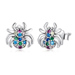 (image for) Pandora Style Colorful Spider Stud Earrings - BSE561