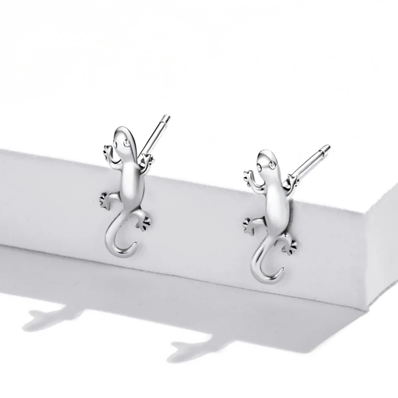 (image for) Pandora Style Creative Gecko Stud Earrings - SCE1292 - View 2