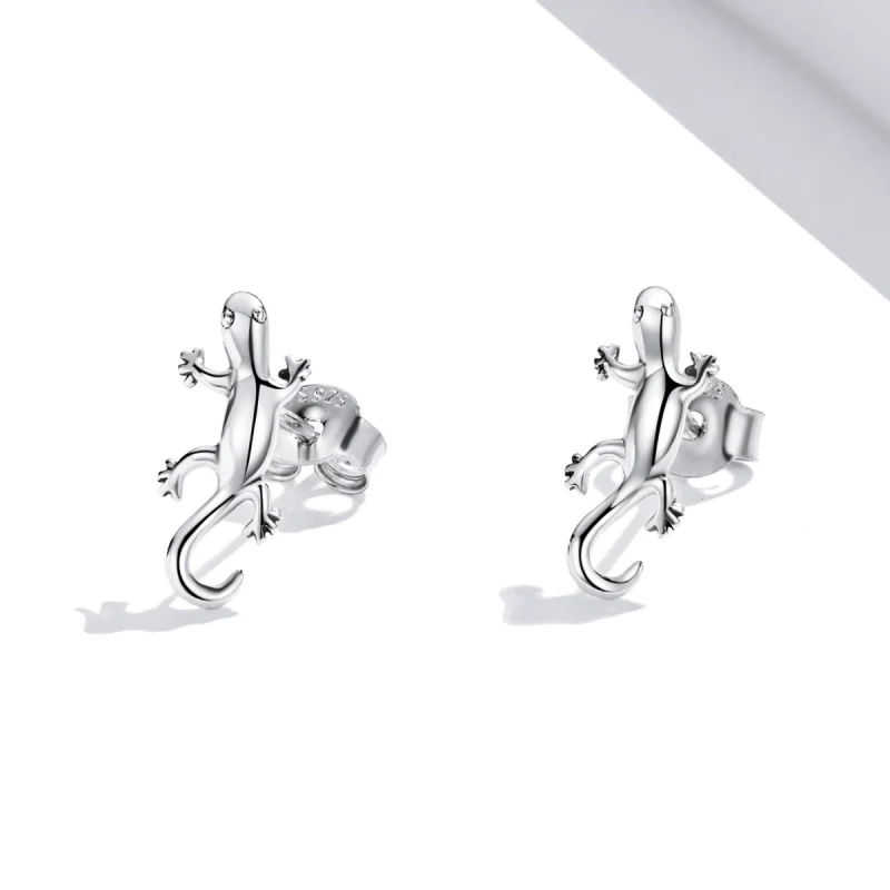 (image for) Pandora Style Creative Gecko Stud Earrings - SCE1292 - View 3
