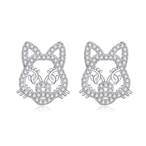 (image for) Pandora Style Cute and Cute Tiger Stud Earrings - SCE763