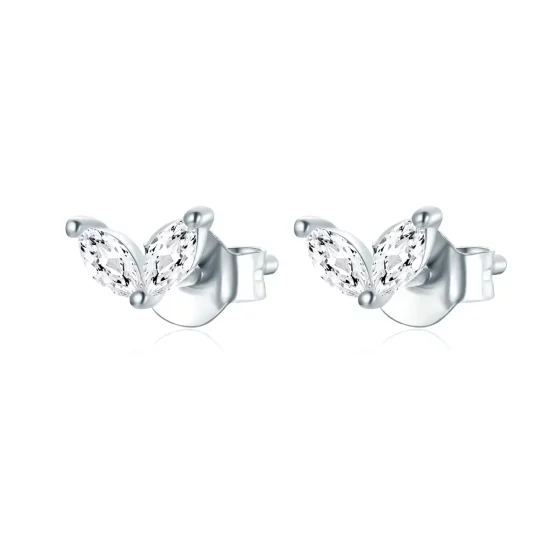 Pandora Style Delicate Butterfly Stud Earrings - SCE1240-A