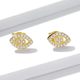 Pandora Style Devil Eye Stud Earrings - BSE518 Pandora Style Devil Eye Stud Earrings - BSE518