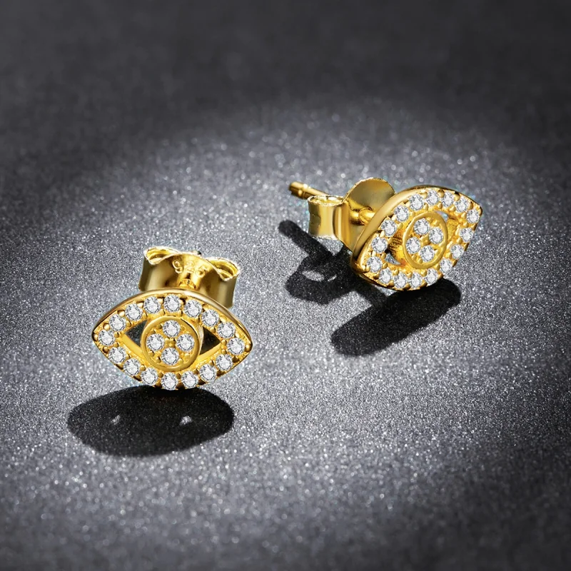 (image for) Pandora Style Devil Eye Stud Earrings - BSE518 - View 5