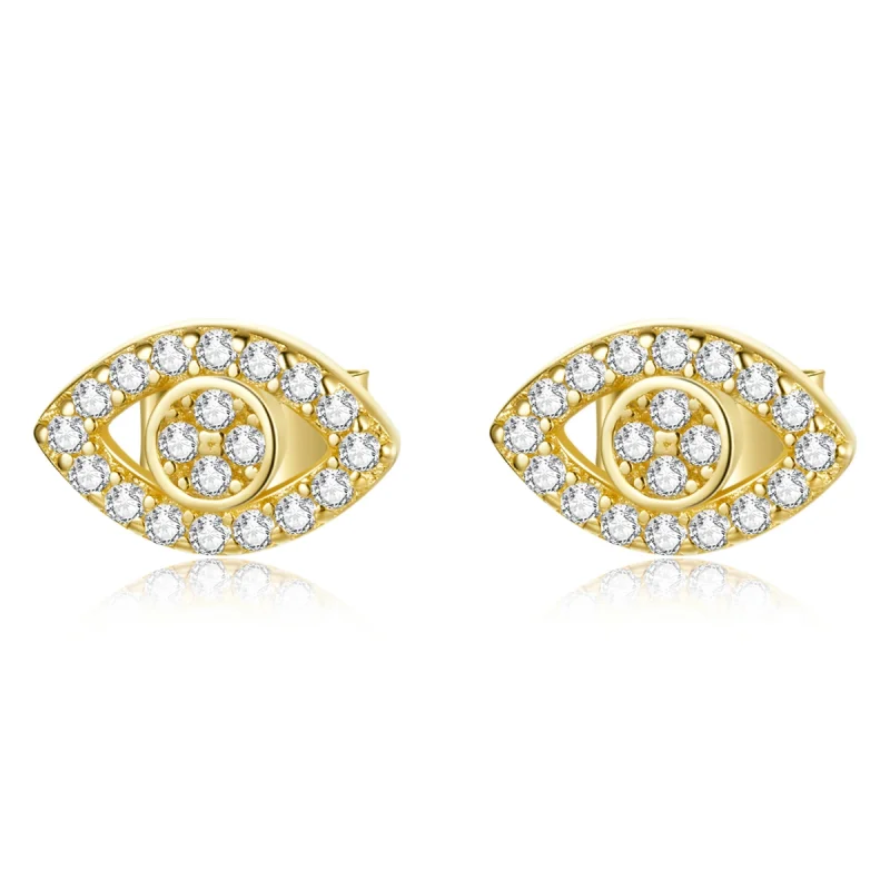 (image for) Pandora Style Devil Eye Stud Earrings - BSE518 - Product Image