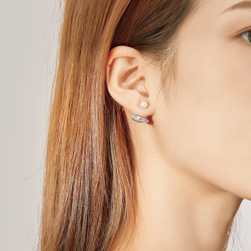 (image for) Pandora Style Devil Eye Stud Earrings - SCE822 - View 7