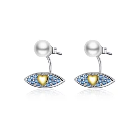 Pandora Style Devil Eye Stud Earrings - SCE822 Pandora Style Devil Eye Stud Earrings - SCE822