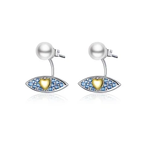 (image for) Pandora Style Devil Eye Stud Earrings - SCE822