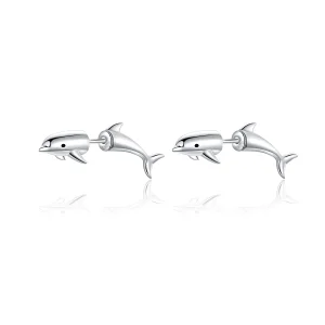 (image for) Pandora Style Dolphin Stud Earrings - BSE184