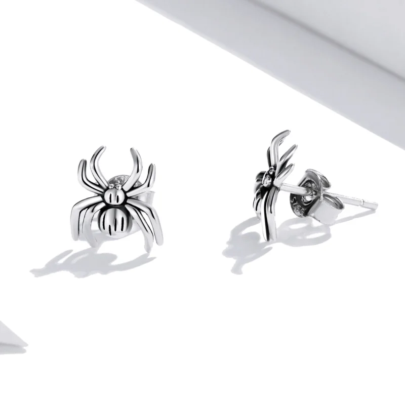 (image for) Pandora Style Eight-Legged Spider Stud Earrings - SCE1290 - View 2