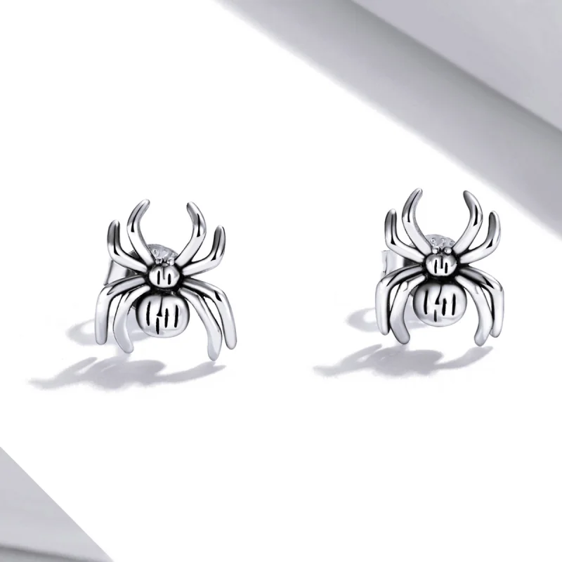 (image for) Pandora Style Eight-Legged Spider Stud Earrings - SCE1290 - View 3