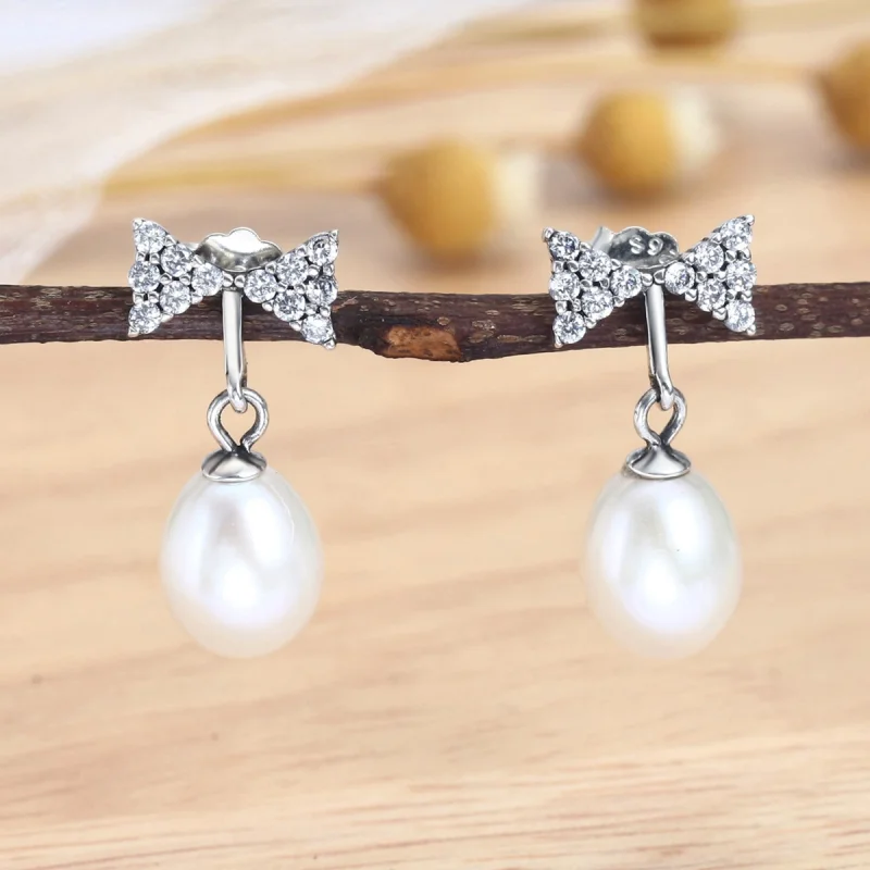 (image for) Pandora Style Elegant Light Stud Earrings - VSE101 - View 3