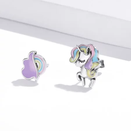 Pandora Style Fantasy Pony Stud Earrings - SCE1266