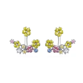 Pandora Style Flower Cluster Stud Earrings - BSE106 Pandora Style Flower Cluster Stud Earrings - BSE106
