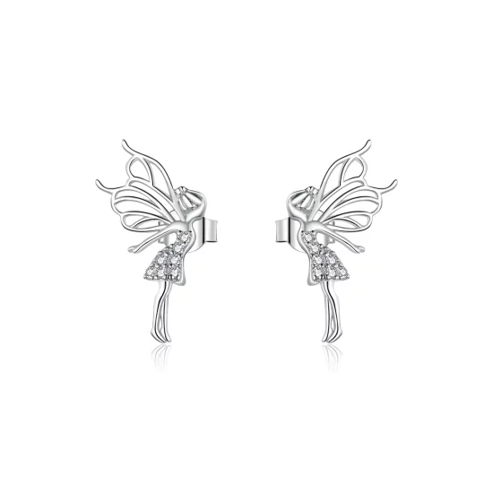 Pandora Style Flower Elf Stud Earrings - BSE338