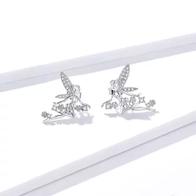 Pandora Style Flower Elf Stud Earrings - BSE341