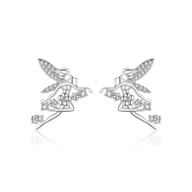 Pandora Style Flower Elf Stud Earrings - BSE341
