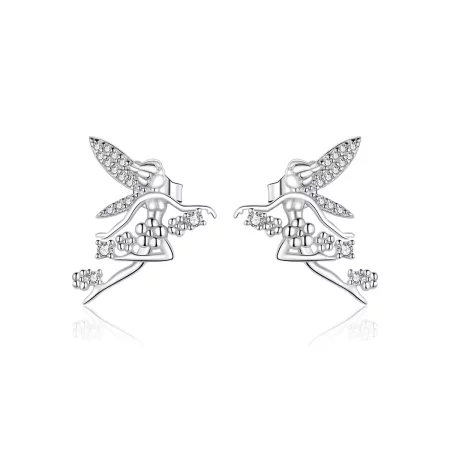 Pandora Style Flower Elf Stud Earrings - BSE341