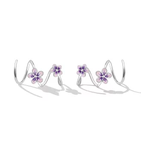 Pandora Style Flowers Stud Earrings - SCE1462 Pandora Style Flowers Stud Earrings - SCE1462