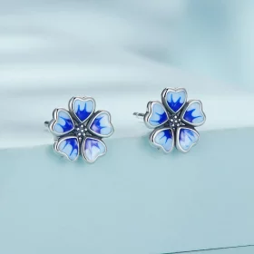 Pandora Style Flowers Stud Earrings - SCE1513 Pandora Style Flowers Stud Earrings - SCE1513