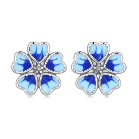Pandora Style Flowers Stud Earrings - SCE1513