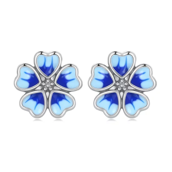 Pandora Style Flowers Stud Earrings - SCE1513
