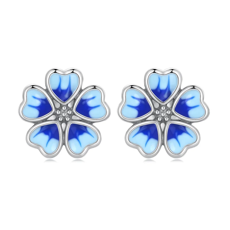 (image for) Pandora Style Flowers Stud Earrings - SCE1513 - Product Image