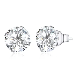 (image for) Pandora Style Four Claw Zircon Stud Earrings - BSE166