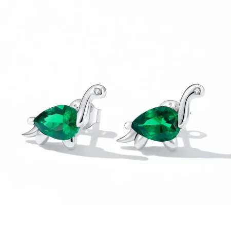 Pandora Style Fun Dinosaur Stud Earrings - SCE1379