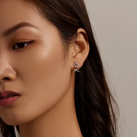 Pandora Style Funny Frog Stud Earrings - SCE1324