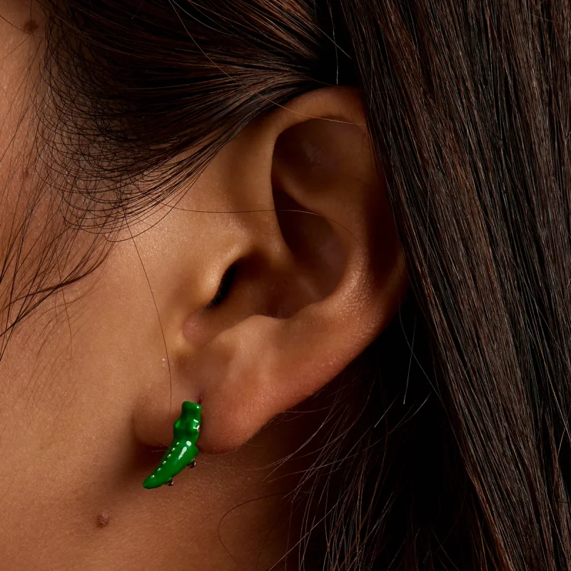 (image for) Pandora Style Funny Little Crocodile Stud Earrings - BSE562 - View 7