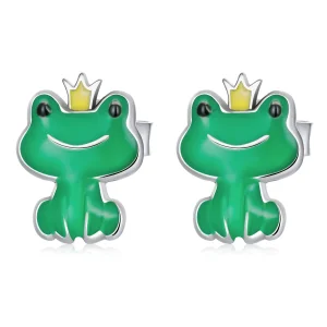(image for) Pandora Style Funny Little Frog Stud Earrings - SCE1380