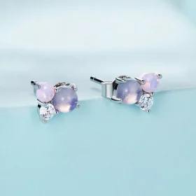 Pandora Style Gem Stitching Stud Earrings - SCE1451 Pandora Style Gem Stitching Stud Earrings - SCE1451