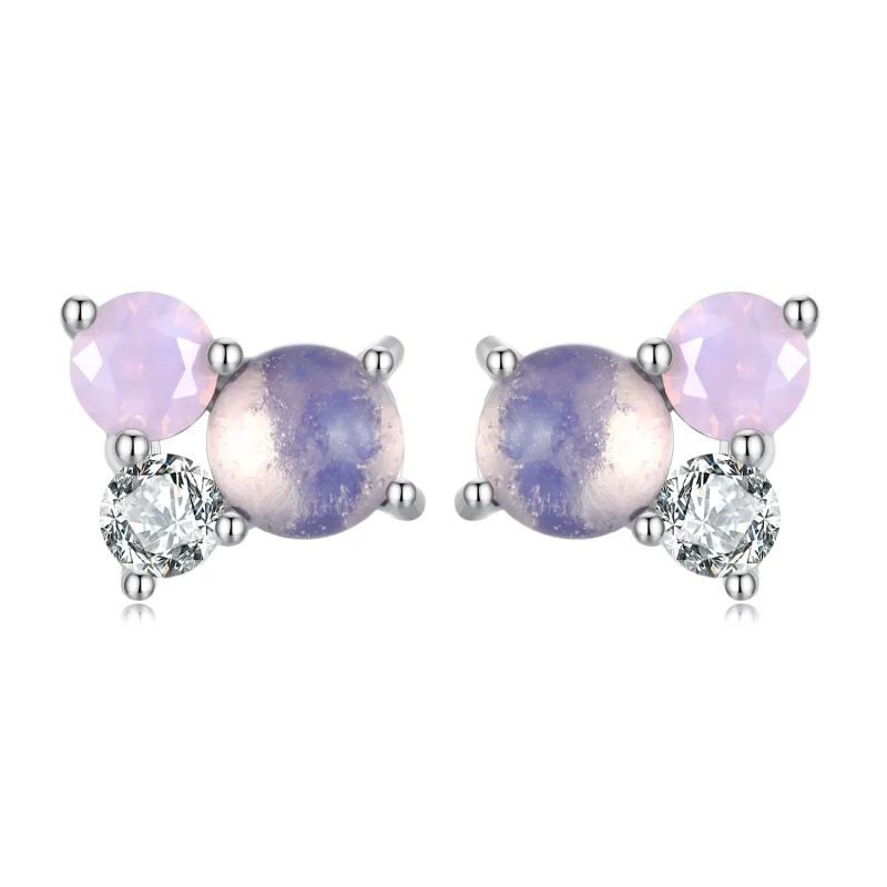 (image for) Pandora Style Gem Stitching Stud Earrings - SCE1451 - Product Image