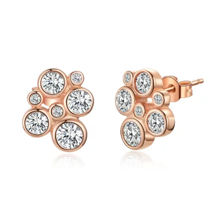 Pandora Style Geometric Bubble Stud Earrings - SCE810