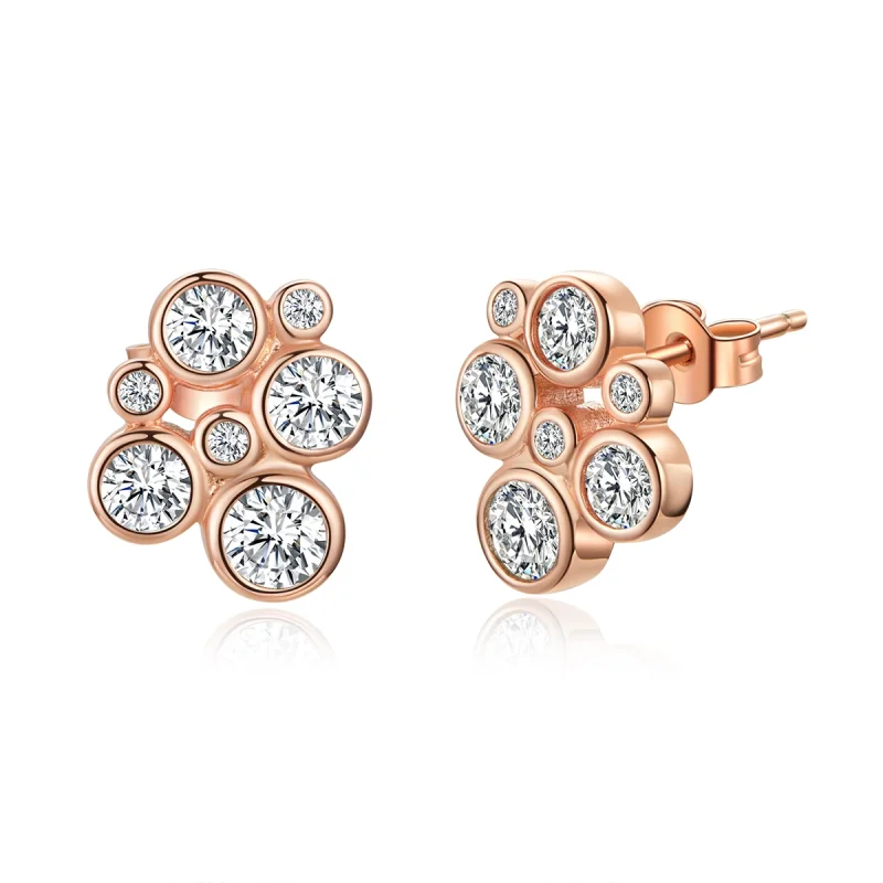 (image for) Pandora Style Geometric Bubble Stud Earrings - SCE810 - Product Image