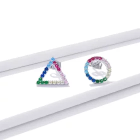 Pandora Style Geometry Stud Earrings - BSE482 Pandora Style Geometry Stud Earrings - BSE482