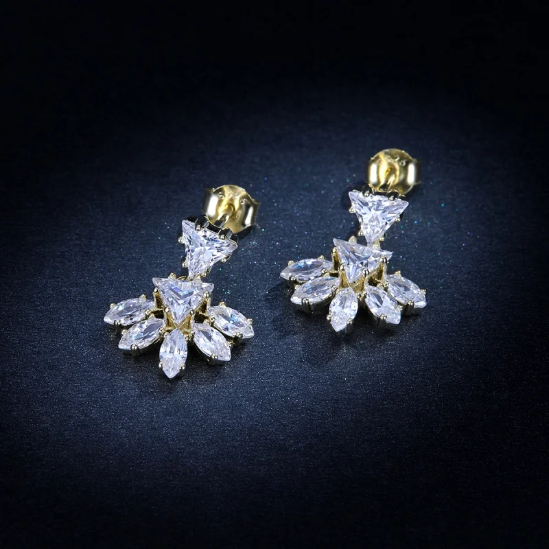 (image for) Pandora Style Golden Memories Stud Earrings - BSE226 - View 8