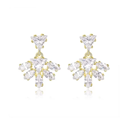 Pandora Style Golden Memories Stud Earrings - BSE226