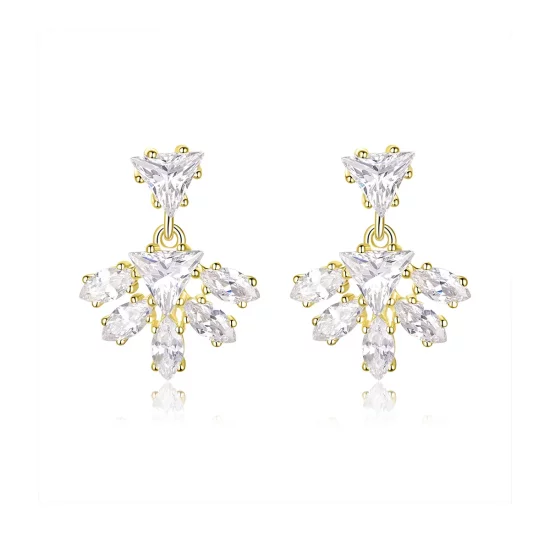 Pandora Style Golden Memories Stud Earrings - BSE226
