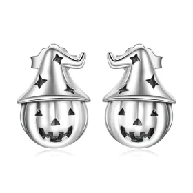 Pandora Style Halloween Pumpkin Stud Earrings - BSE537