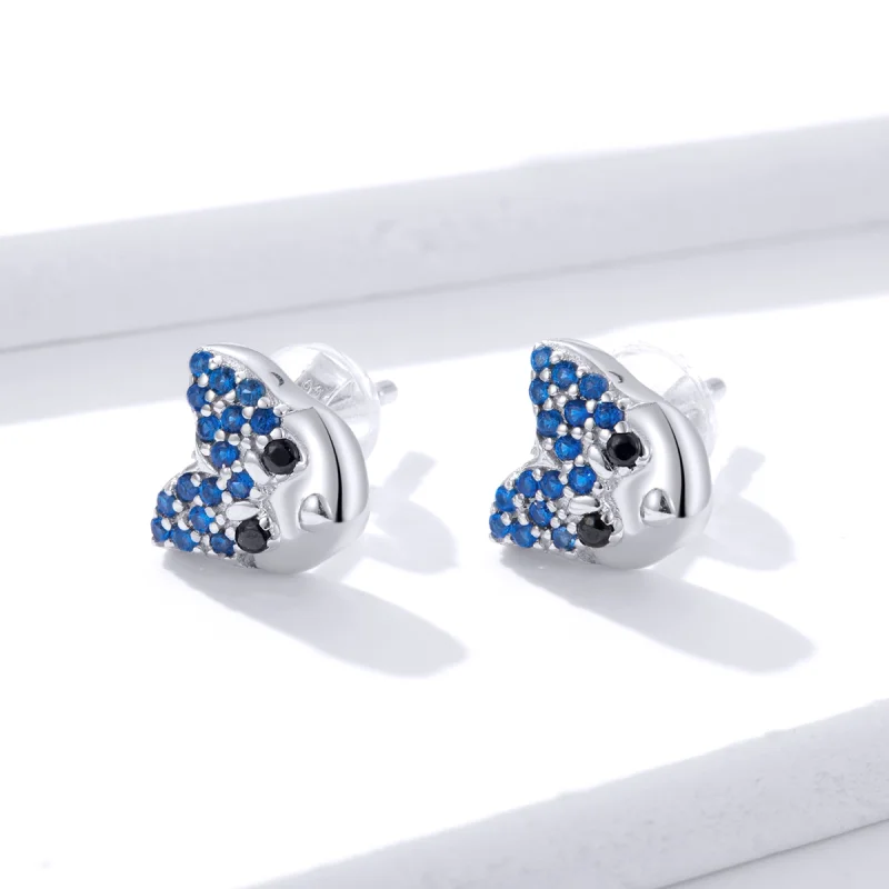 (image for) Pandora Style Husky Stud Earrings - BSE356 - View 2