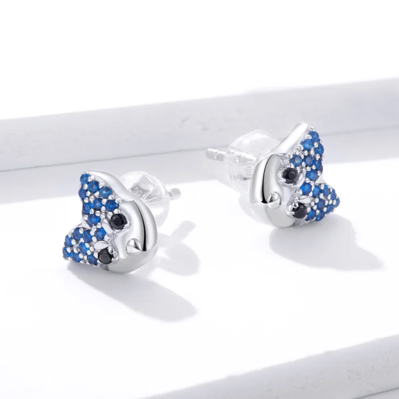 (image for) Pandora Style Husky Stud Earrings - BSE356 - View 3