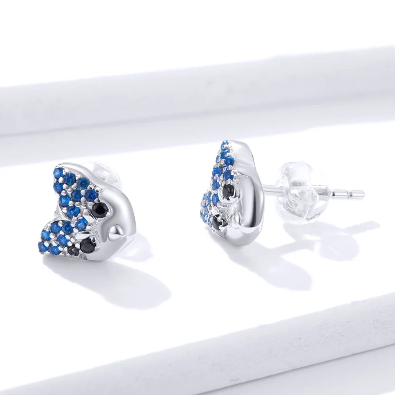 (image for) Pandora Style Husky Stud Earrings - BSE356 - View 4