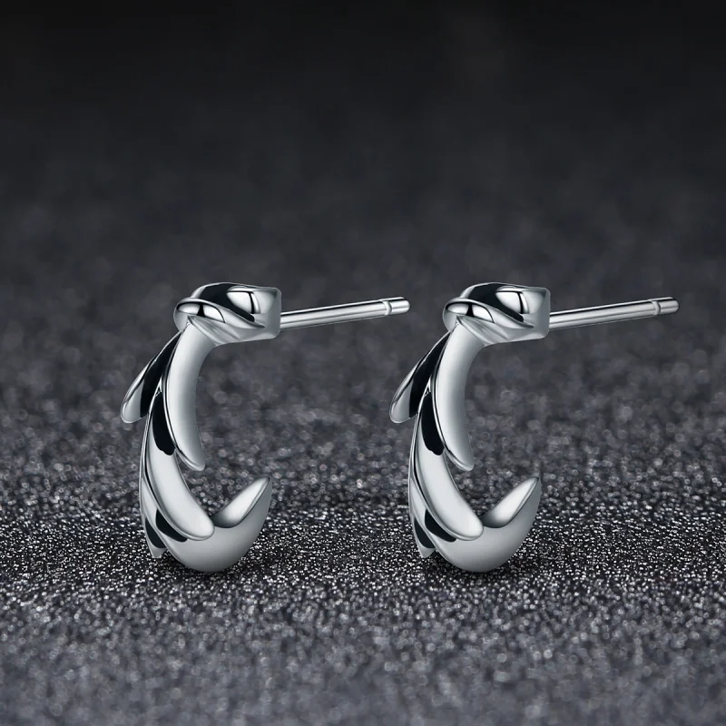 (image for) Pandora Style Impressionism Stud Earrings - VSE050 - View 2