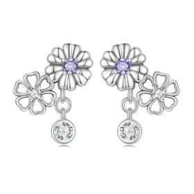 Pandora Style Little Daisy Stud Earrings - SCE1514 Pandora Style Little Daisy Stud Earrings - SCE1514